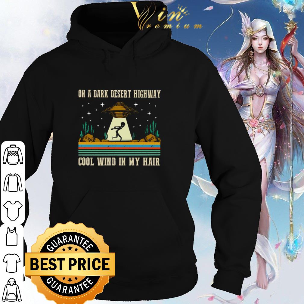 Premium Alien UFO on a dark desert highway cool wind in my hair vintage shirt