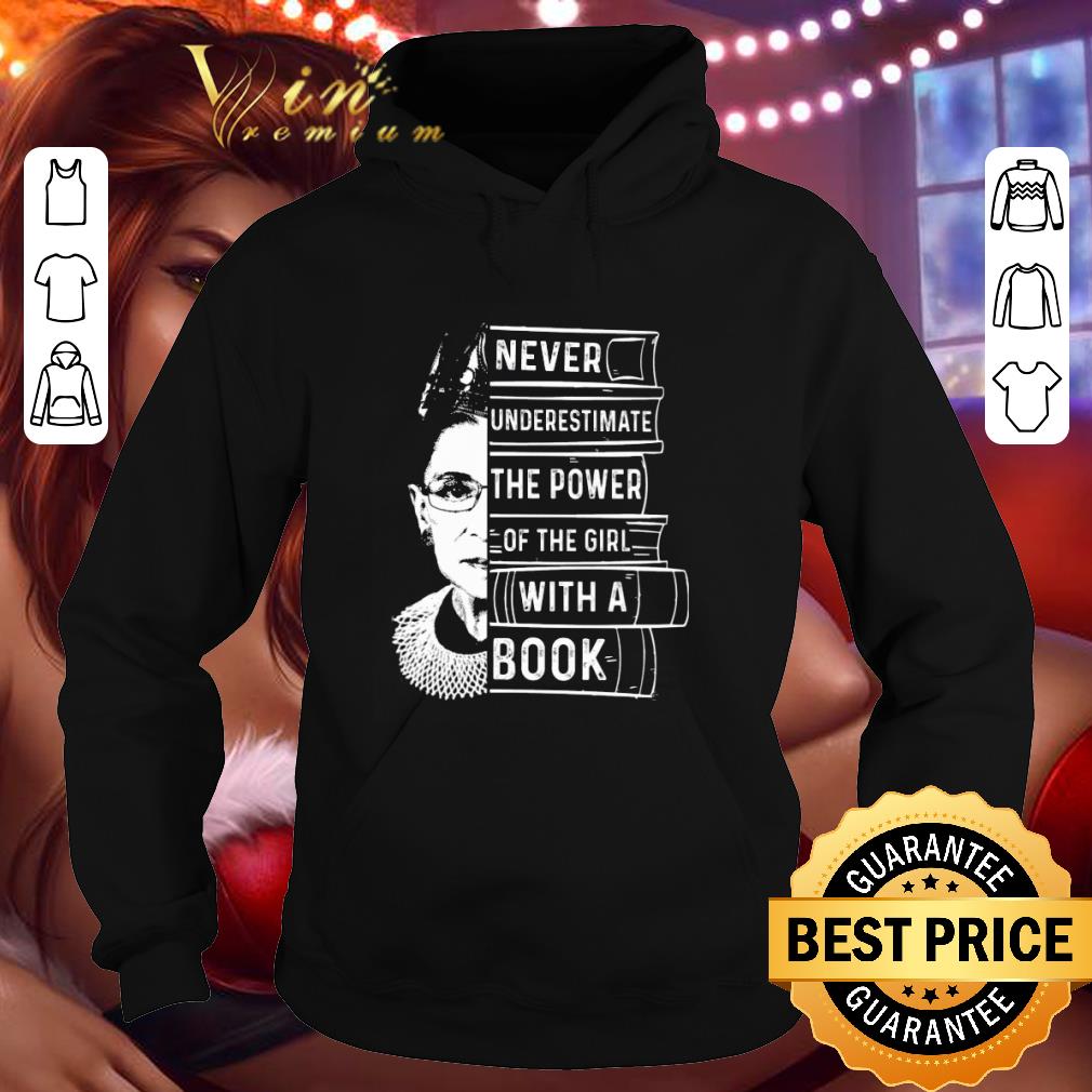 Official Notorious RBG Never Underestimate The Power Of A Girl With A Book shirt