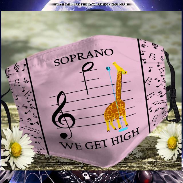 Giraffe Soprano We Get High Face Mask