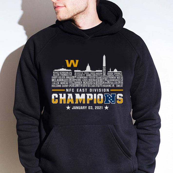 Washington Football Team 2021 NFC East Division Champions Name Player shirt