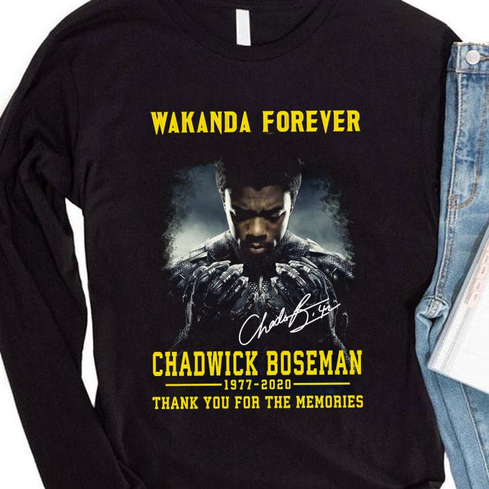 Premium Wakanda Forever Chadwick Boseman 1977-2020 Signature Thank You shirt