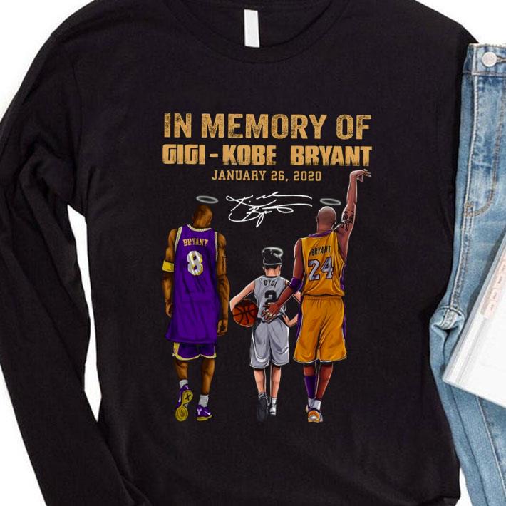 In Memory Of Gigi Kobe Bryant Lakers January 26 2020 signature shirt