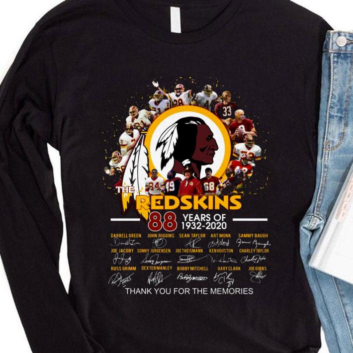 The Washington Football Team 88 Years Of 1932-2020 Signed Thank You Memories Shirt