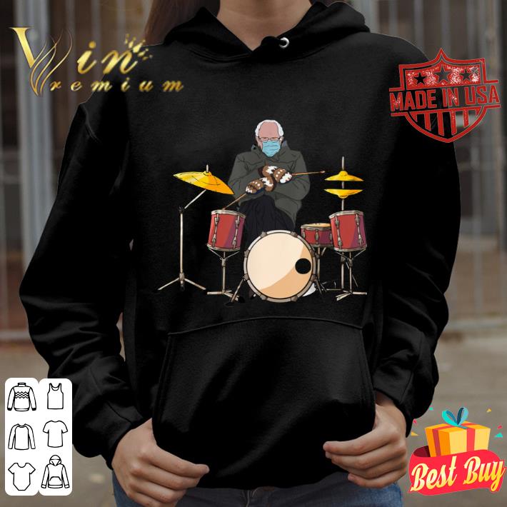Bernie Sanders Play Drum Mittens Sitting Inauguration Meme Shirt