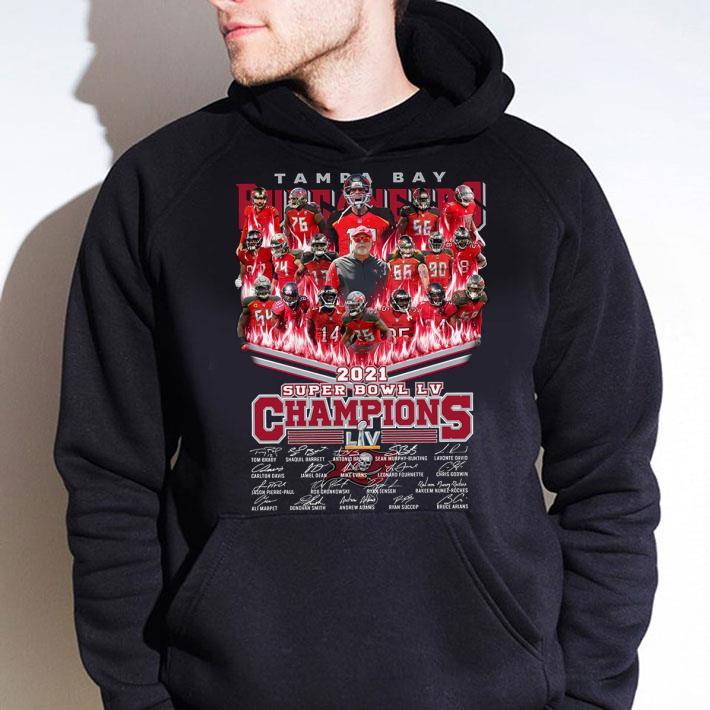 2021 Tampa Bay Buccaneers Super Bowl LV Champions Signatures Tom Brady shirt