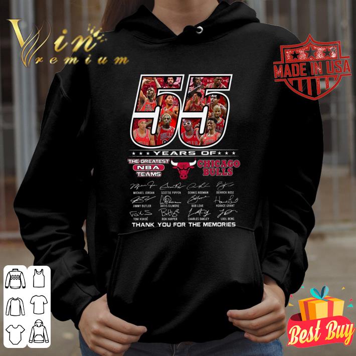 55 years of Chicago Bulls The Greatest NBA Teams signatures shirt