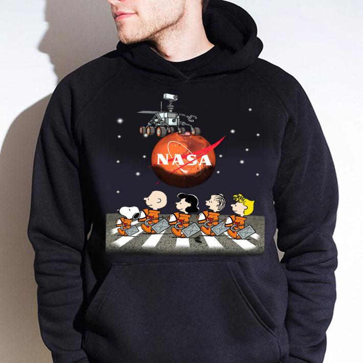 NASA Mars Landing Snoopy And Charlie Brown Abbey Road Peanuts Characters Shirt