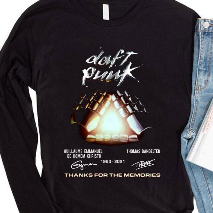 Daft Punk 1993-2021 Signatures Thanks For The Memories Shirt