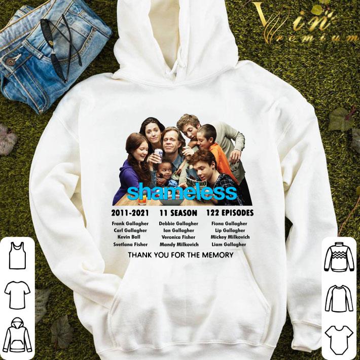 Shameless 2011-2021 11 season 122 episodes thank you for the memory shirt