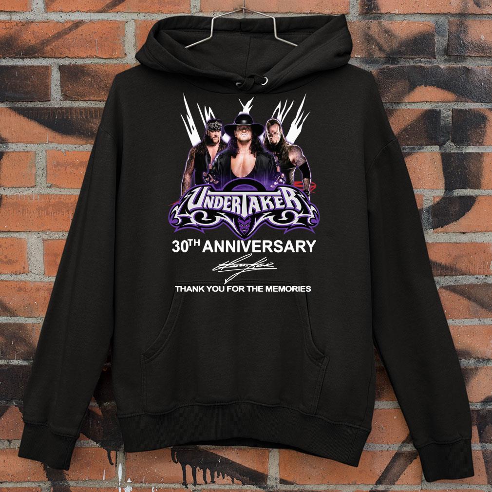 The Undertaker 30th anniversary signature thank you for the memories shirt