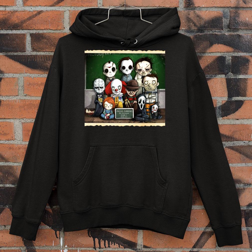 Horror Movie characters students in class shirt