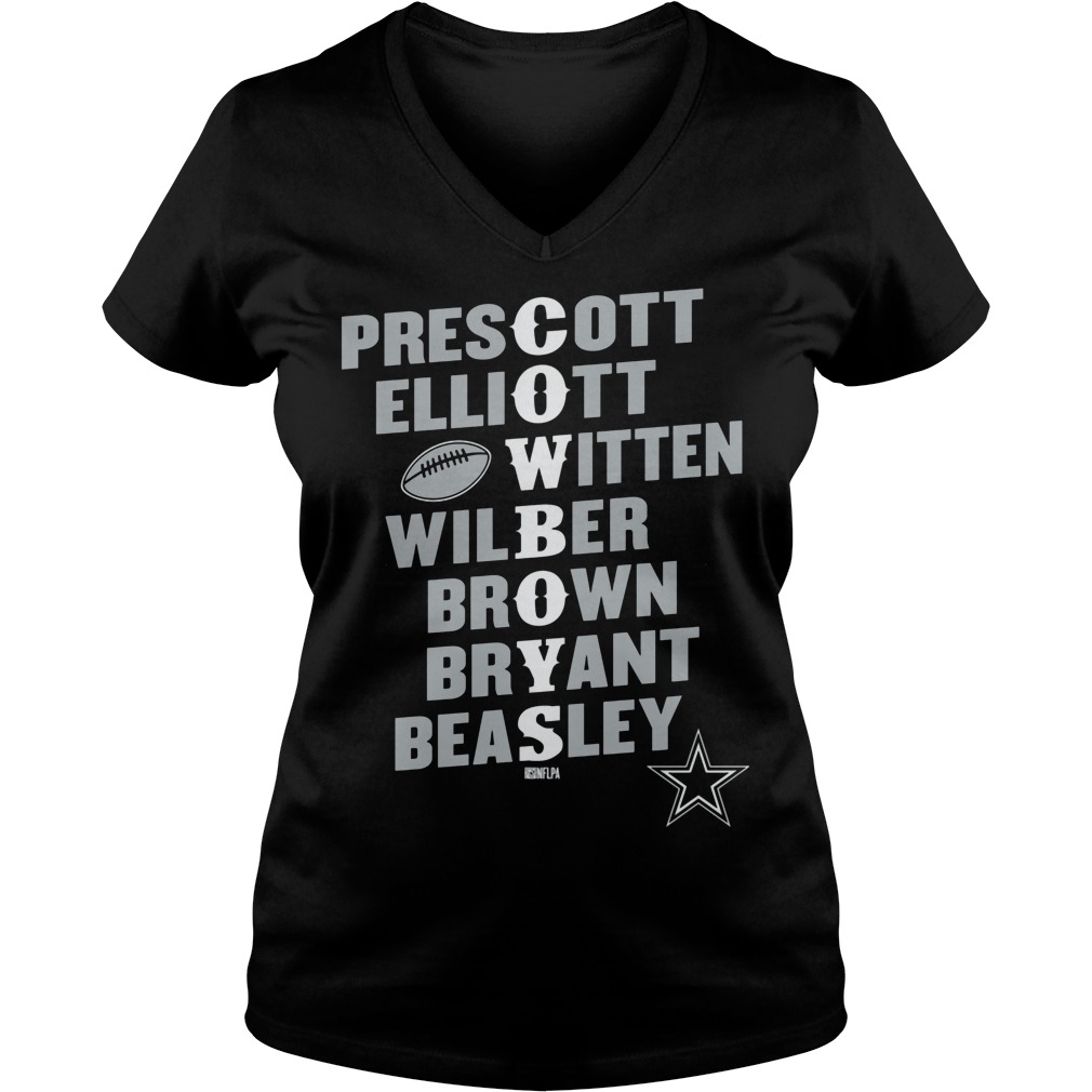 Dak Prescott Players in Team Name Shirt 5 Dak Prescott Players In Team Name Ladies Vneck