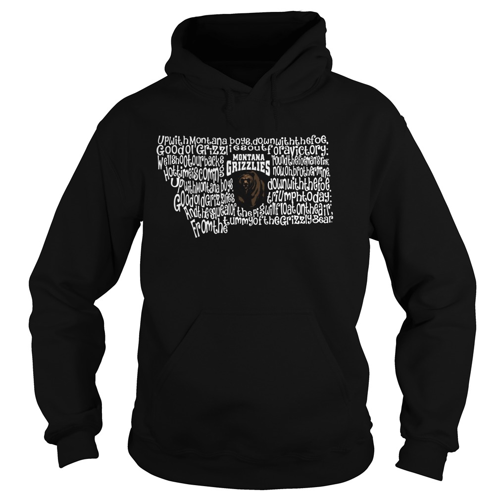 Montana Grizzlies Fight Song Inside State Map Shirt 2 Montana Grizzlies Fight Song Inside State Map Hoodie