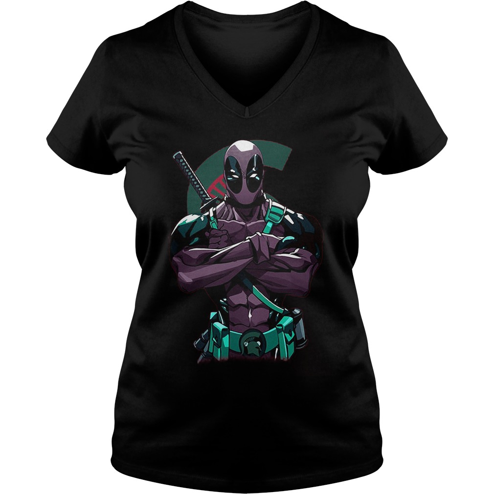 Giants Deadpool Michigan State Spartans Shirt 5 Giants Deadpool Michigan State Spartans Ladies Vneck