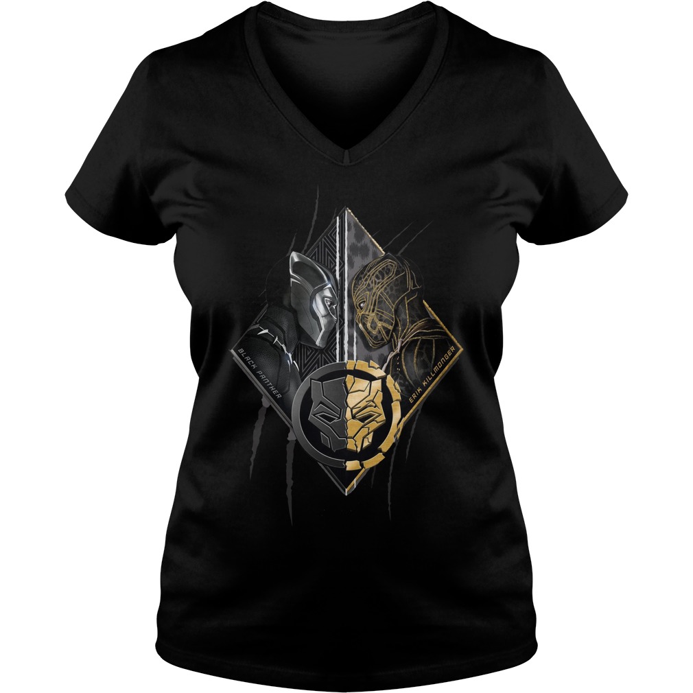 Marvel Black Panther Movie Jaguar Split Clawed Shirt 5 Marvel Black Panther Movie Jaguar Split Clawed Ladies Vneck