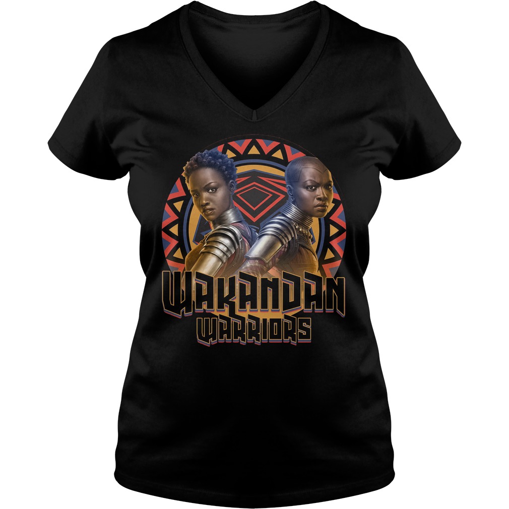 Wakanda Warrior Circle Graphic Marvel Black Panther Shirt 6 Marvel Black Panther Movie Warrior Circle Graphic Ladies Vneck