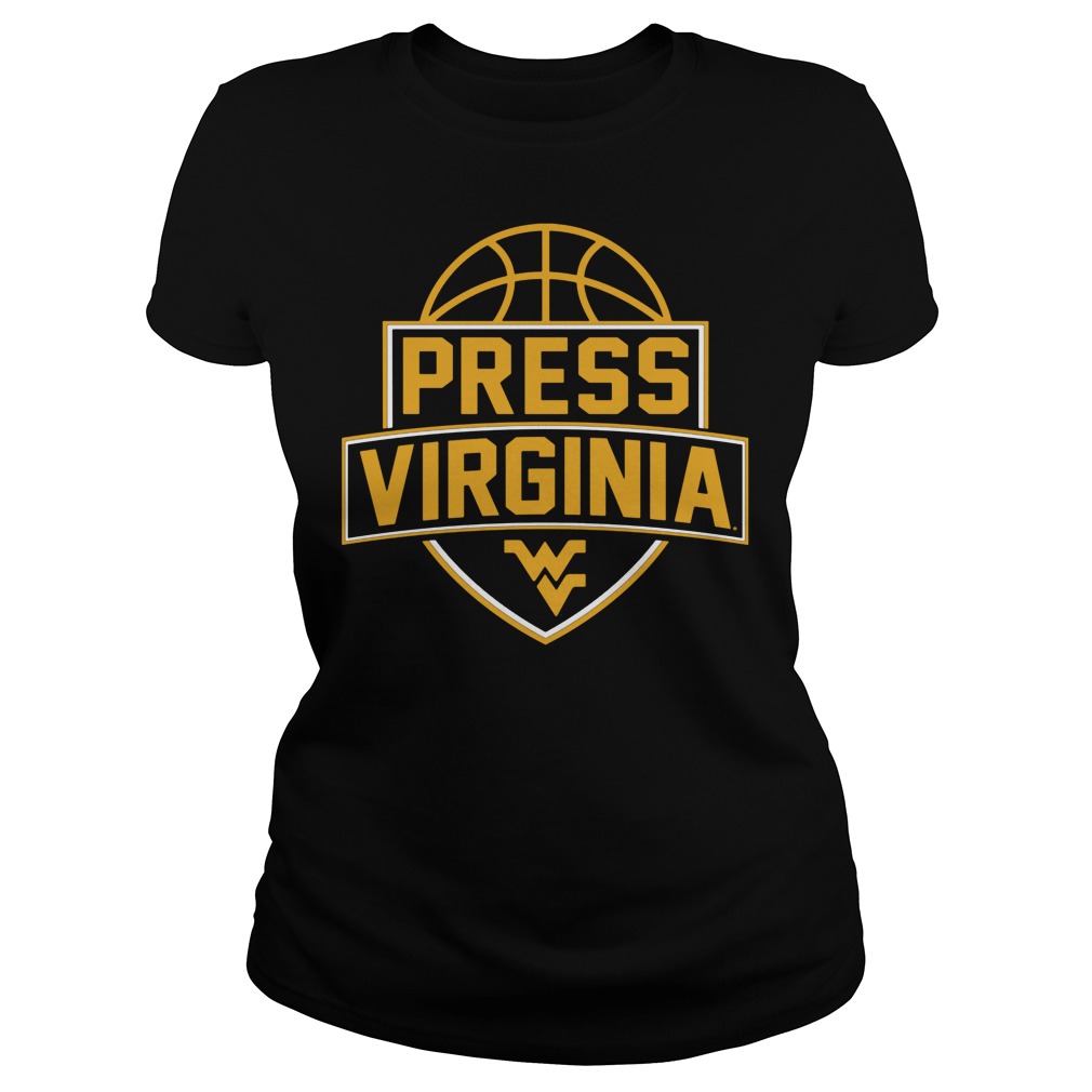 West Virginia Mountaineers Press Virginia Basketball Shirt 6 West Virginia Mountaineerspress Virginia Basketball Ladies Tee