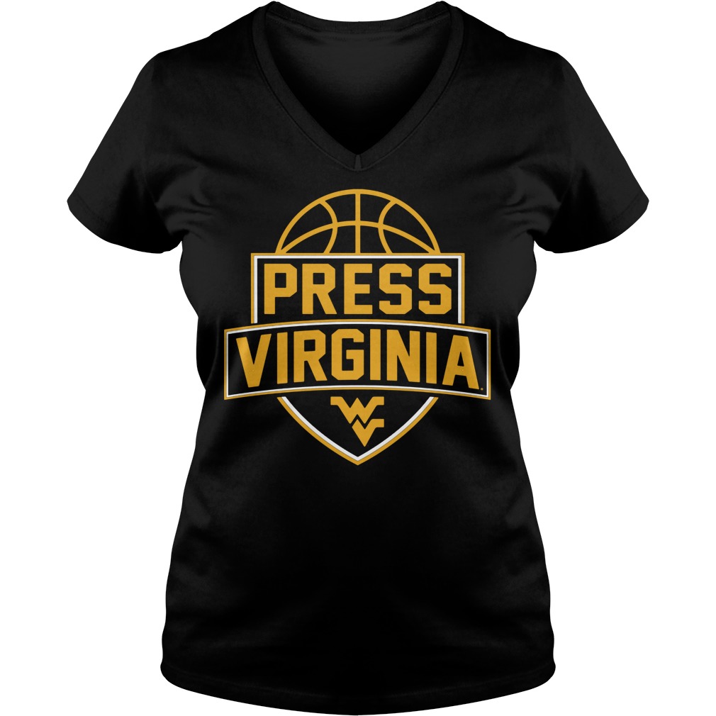 West Virginia Mountaineers Press Virginia Basketball Shirt 5 West Virginia Mountaineerspress Virginia Basketball Ladies Vneck
