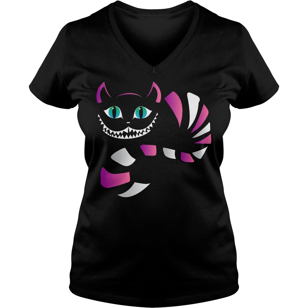 Cheshire Faced Cat Shirt 16 Cheshire Faced Cat V Neck