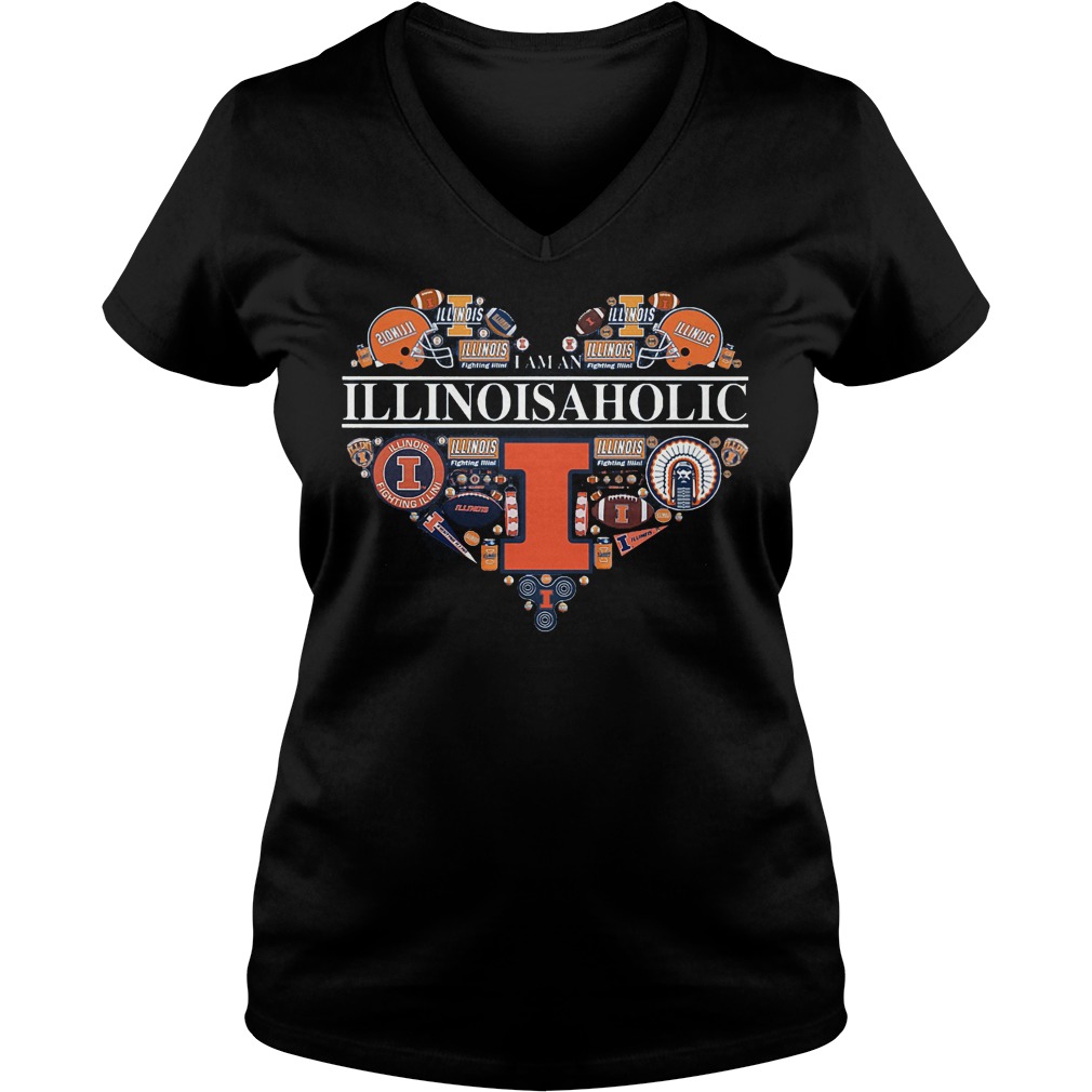 I Am A Illinoisaholic Illinois Aholic Shirt 5 I Am A Illinoisaholic Illinois Aholic V Neck