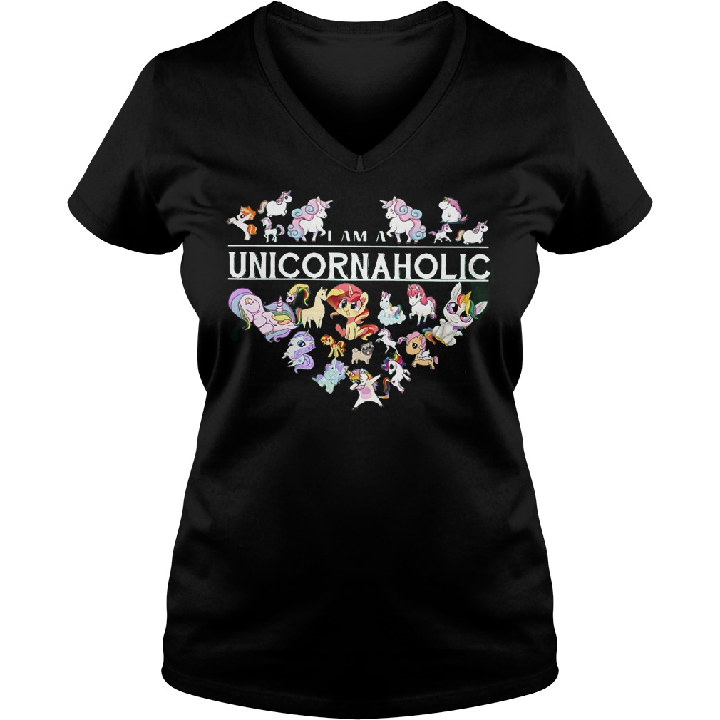 I Am A UnicornAholic Unicorn Aholic Shirt 5 I Am A Unicornaholic Unicorn Aholic V Neck