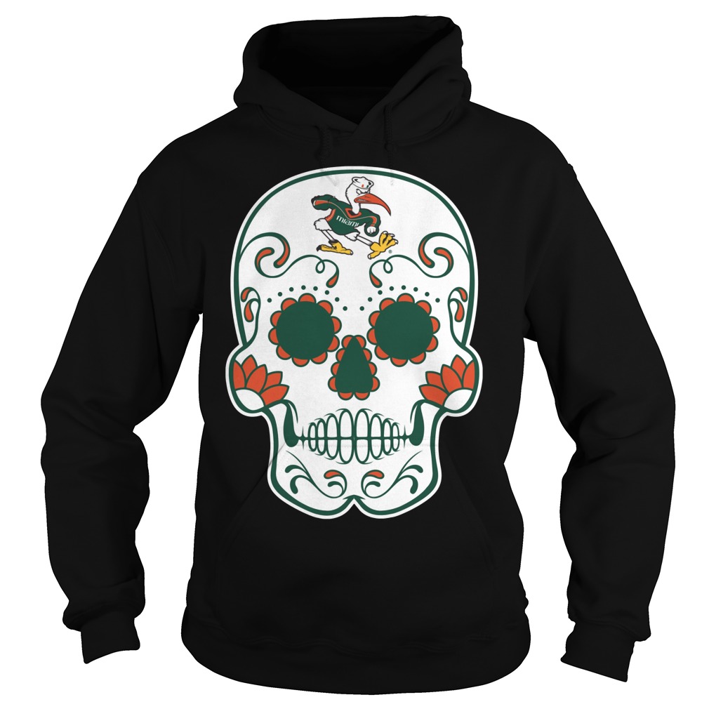 Miami Hurricanes Sugarskull Shirt 2 Miami Hurricanes Sugarskull Hoodie