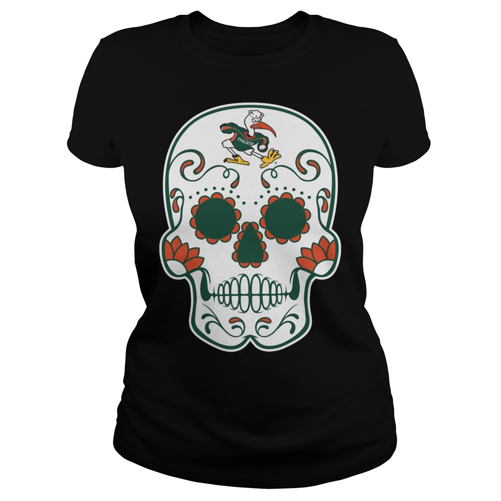 Miami Hurricanes Sugarskull Shirt 6 Miami Hurricanes Sugarskull Ladies