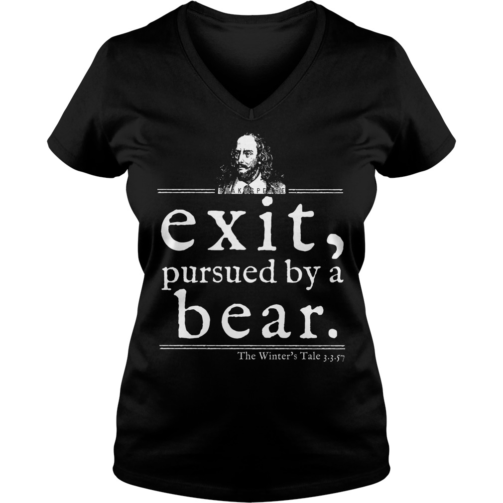 Shakespeare Exit Pursued By A Bear Shirt 5 Shakespeare Exit Pursued By A Bear V Neck