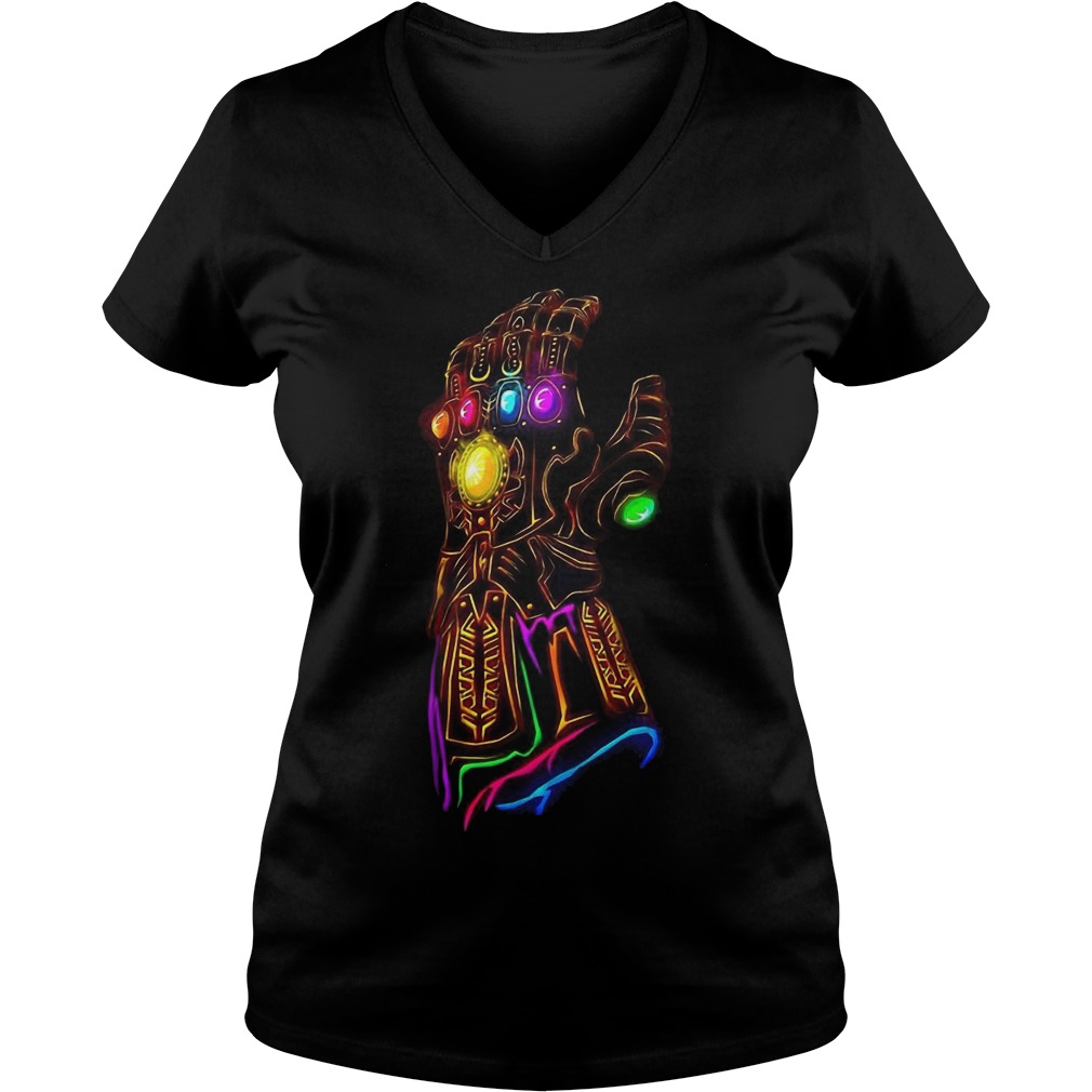 Avengers Infinity War-Infinity Gauntlet Of Thanos Shirt 5 Avengers Infinity War Infinity Gauntlet Of Thanos V Neck