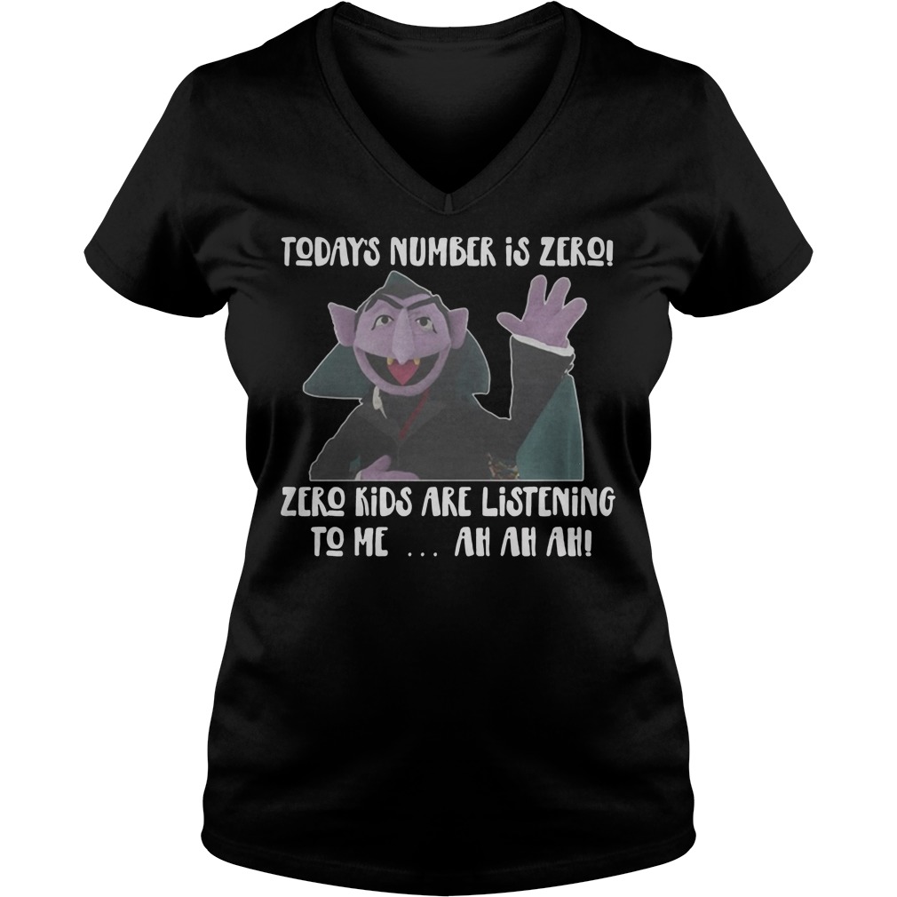 Count Von Today's Number Is Zero Shirt 5 Count Von Today's Number Is Zero V Neck