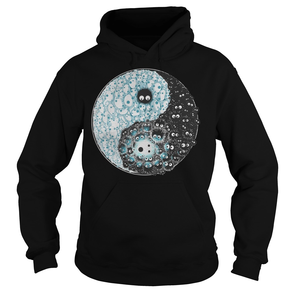 Studio Ghibli Kodama And Susuwatari Soot Sprites Yin Yang Shirt 2 Studio Ghibli Kodama And Susuwatari Soot Sprites Yin Yang Hoodie