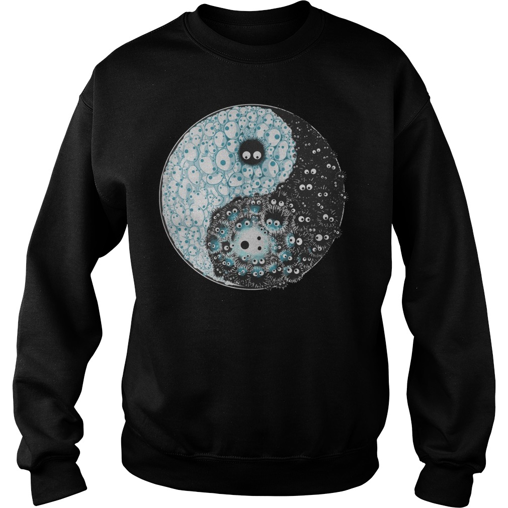 Studio Ghibli Kodama And Susuwatari Soot Sprites Yin Yang Shirt 3 Studio Ghibli Kodama And Susuwatari Soot Sprites Yin Yang Sweater
