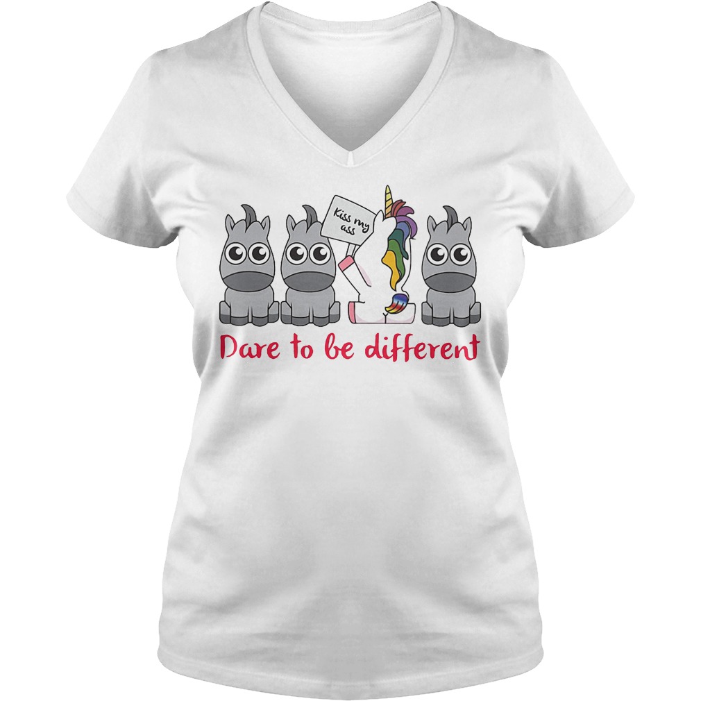 Unicorn Dare To Be Different Shirt 7 Unicorn Dare To Be Different V Neck