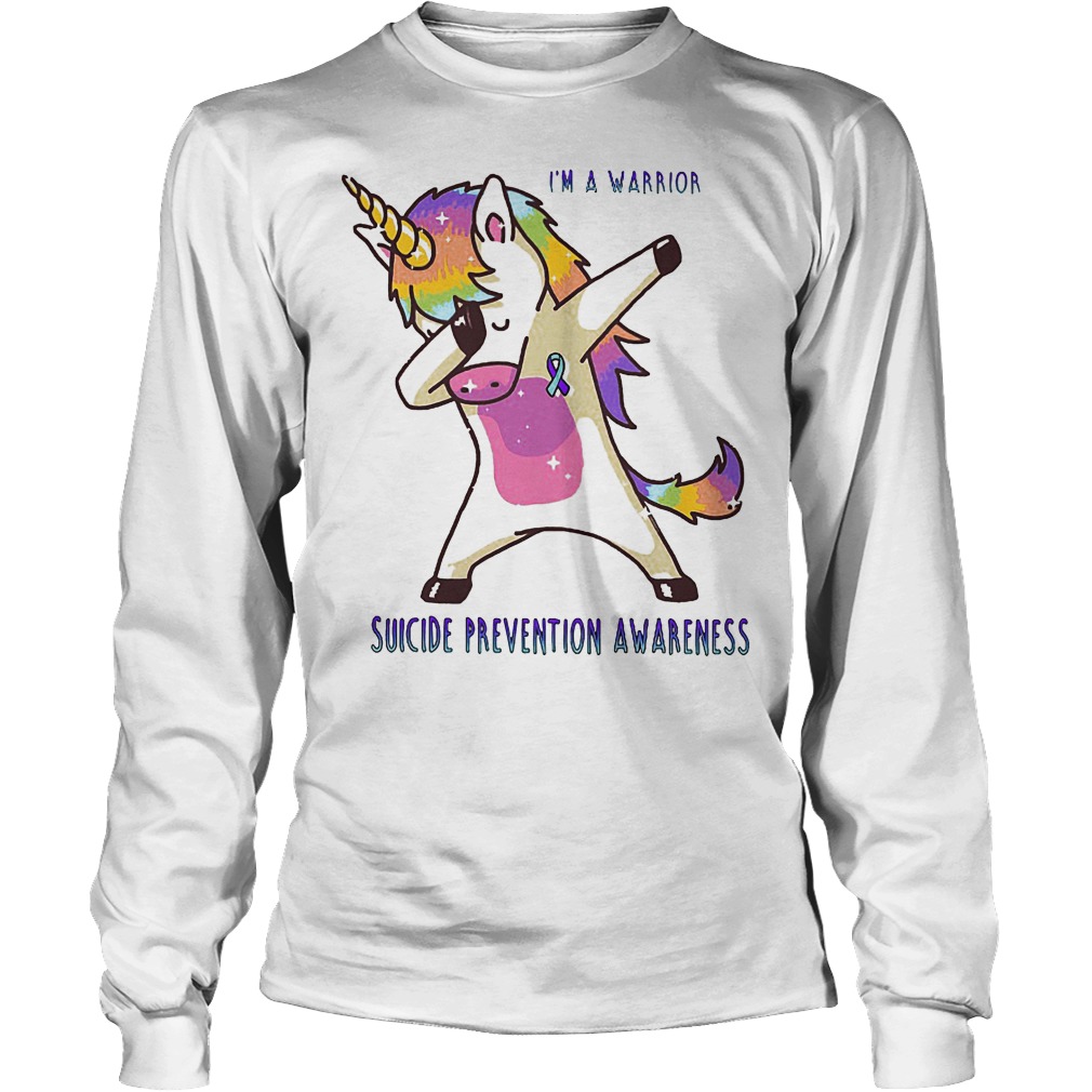 Unicorn I'm A Warrior Suicide Prevention Awareness Shirt 4 Unicorn I'm A Warrior Suicide Prevention Awareness Longsleeve