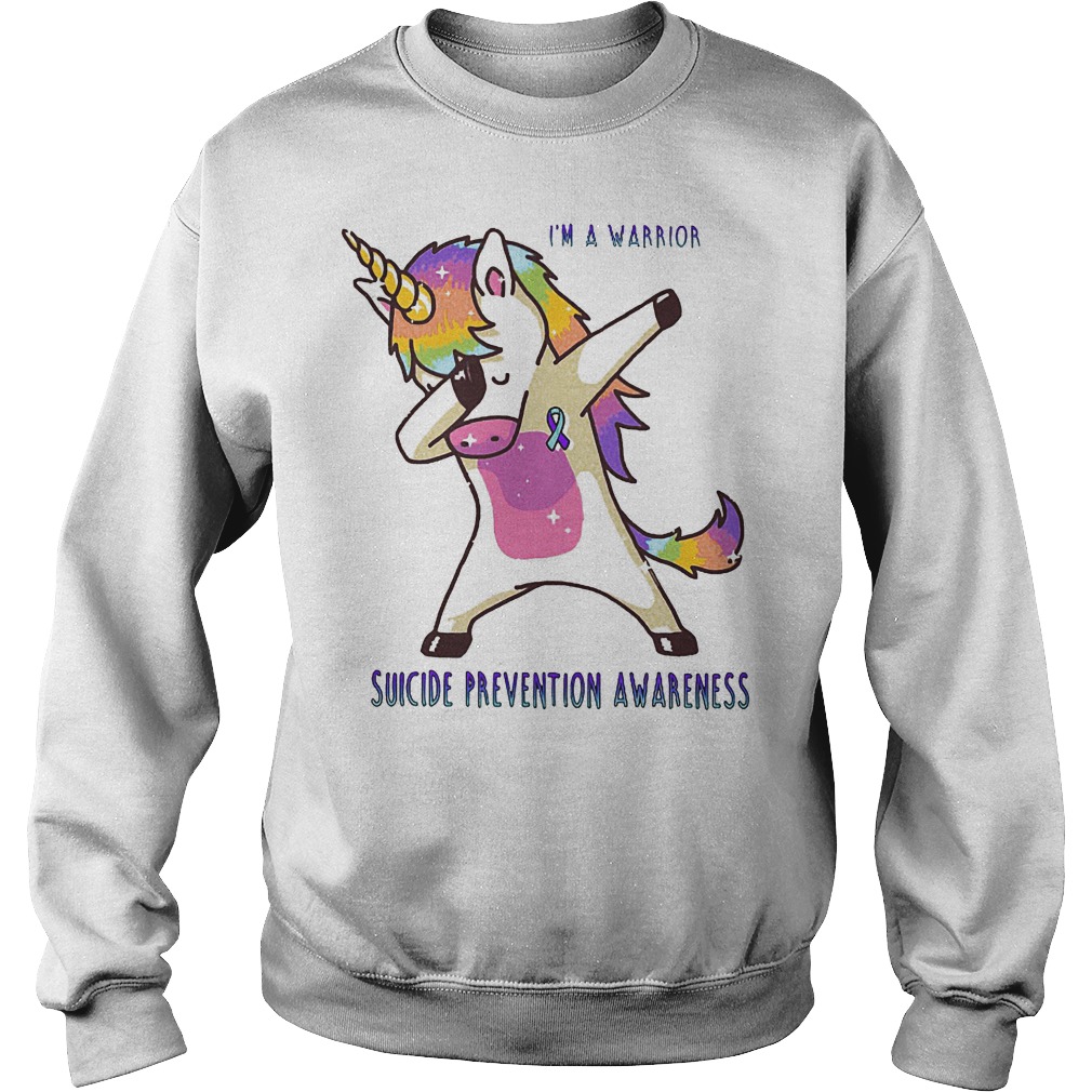 Unicorn I'm A Warrior Suicide Prevention Awareness Shirt 3 Unicorn I'm A Warrior Suicide Prevention Awareness Sweater