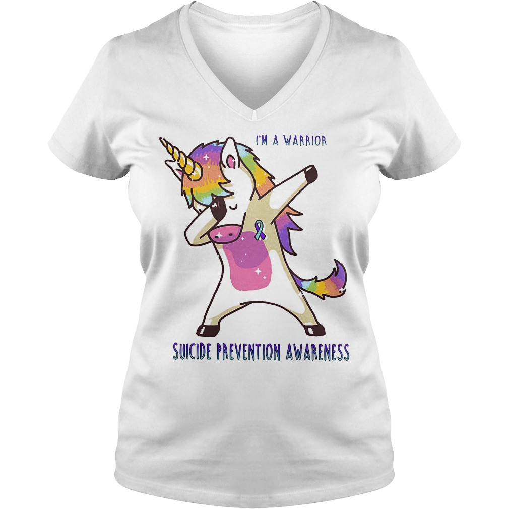 Unicorn I'm A Warrior Suicide Prevention Awareness Shirt 5 Unicorn I'm A Warrior Suicide Prevention Awareness V Neck