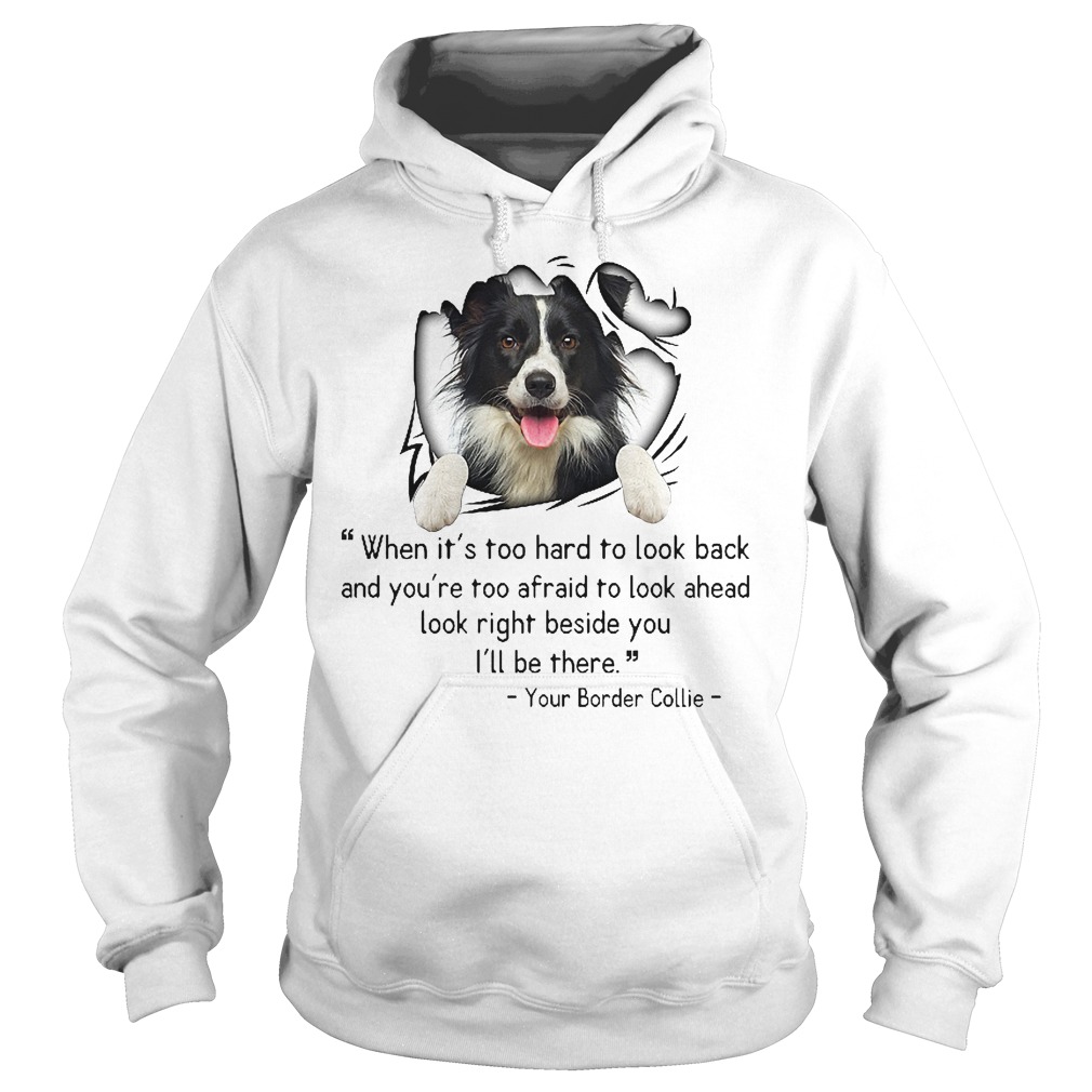 When It's Too Hard To Look Back And You're Too Afraid To Look Ahead Your Border Collie Shirt 2 When It's Too Hard To Look Back And You're Too Afraid To Look Ahead Your Border Collie Hoodie