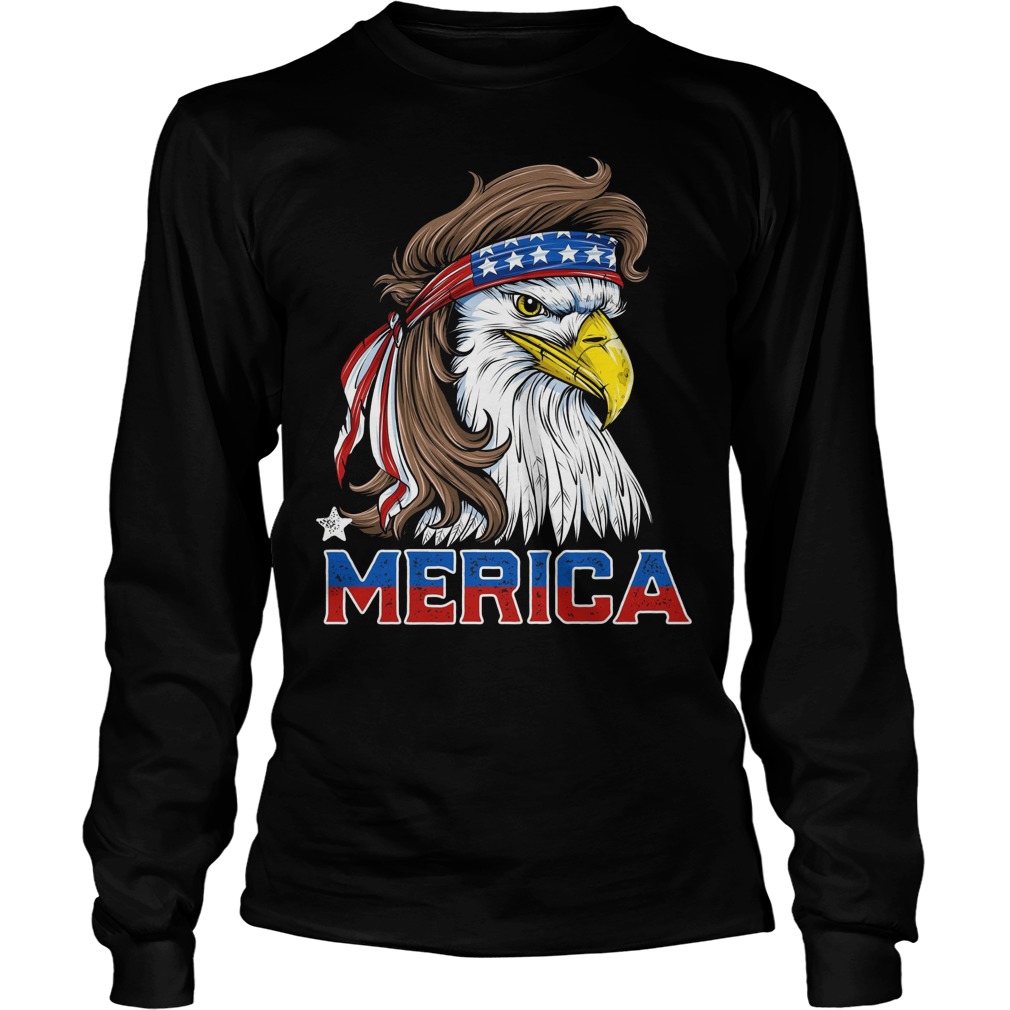 American Flag Merica USA Eagle Mullet T Shirt 4th Of July T-Shirt 4 american Flag Merica Usa Eagle Mullet T Shirt 4th Of July Longsleeve