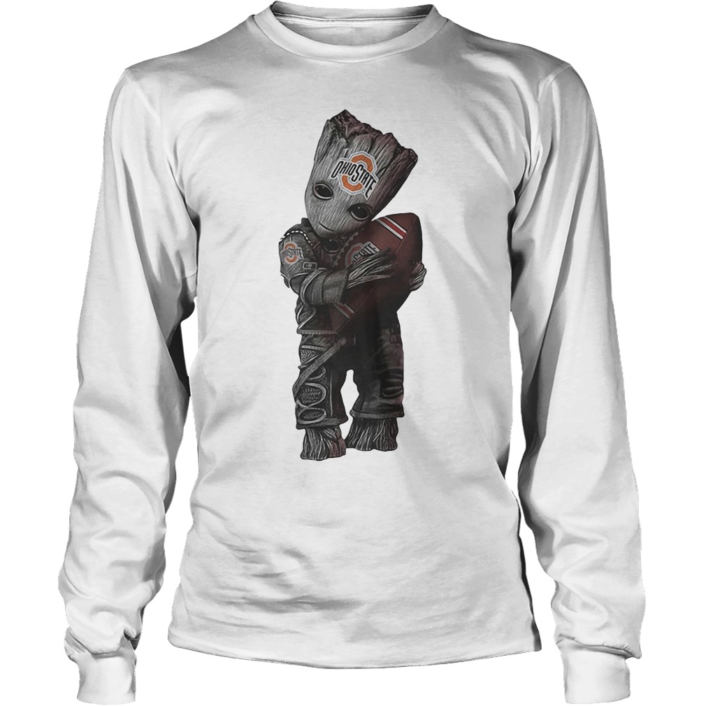Basketball Baby Groot Hugs Ohio State Buckeyes Shirt 4 Basketball Baby Groot Hugs Ohio State Buckeyes Longsleeve