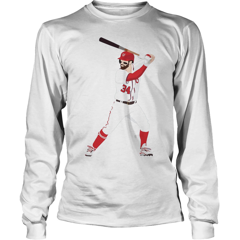 Bryce Harper Washington Nationals T-Shirt 4 Bryce Harper Washington Nationals Longsleeve