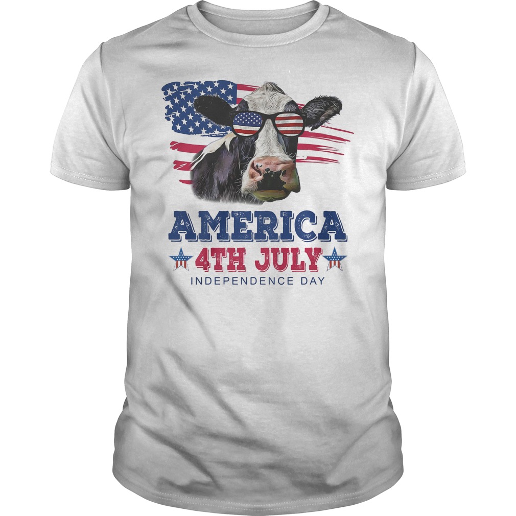 Cow America 4th July Independence Day T-Shirt Cow America 4th July Independence Day T-Shirt 1
