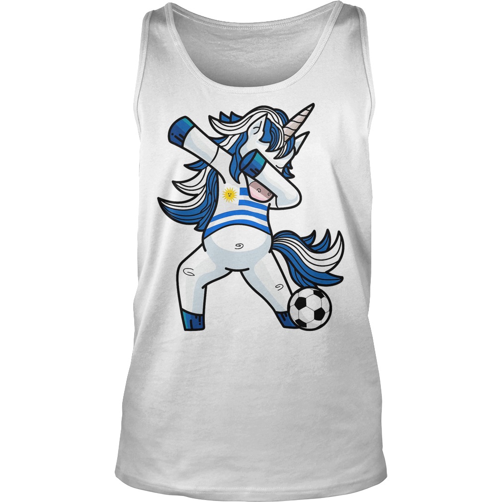Dabbing Soccer Unicorn Uruguay T-Shirt 6 Dabbing Soccer Unicorn Uruguay Tanktop