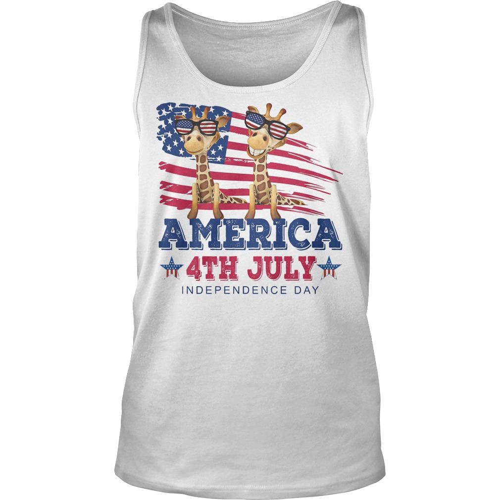 Giraffes America 4th July Independence Day T-Shirt 6 Giraffes America 4th July Independence Day Tanktop