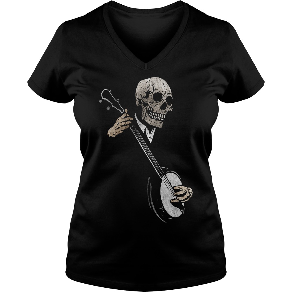 Skullboy's Banjo Blues Plays Music T-Shirt 5 Skullboy's Banjo Blues Plays Music V Neck