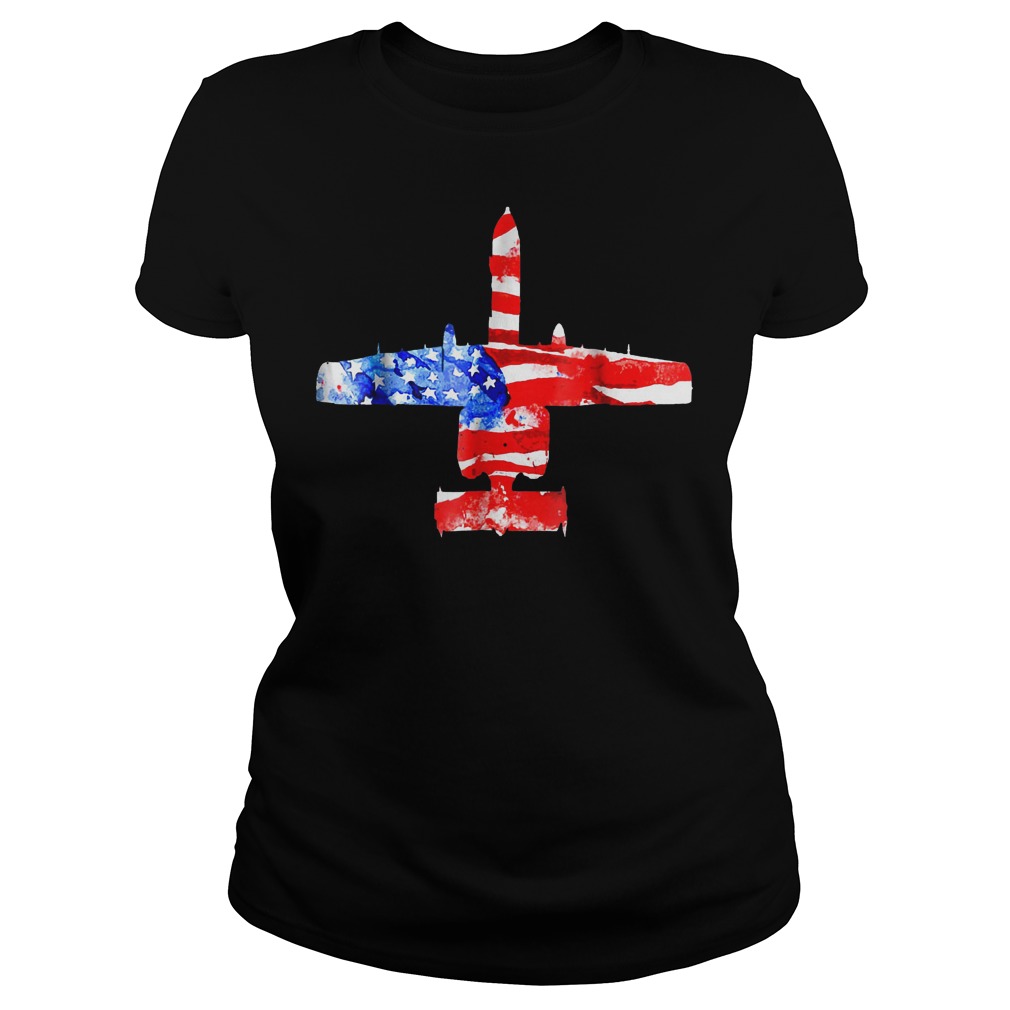 United States A-10 Thunderbolt II Flag T-Shirt 7 United States A 10 Thunderbolt Ii Flag Ladies