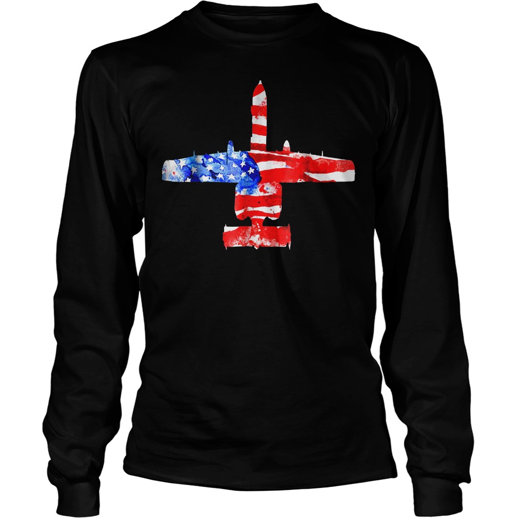 United States A-10 Thunderbolt II Flag T-Shirt 4 United States A 10 Thunderbolt Ii Flag Longsleeve