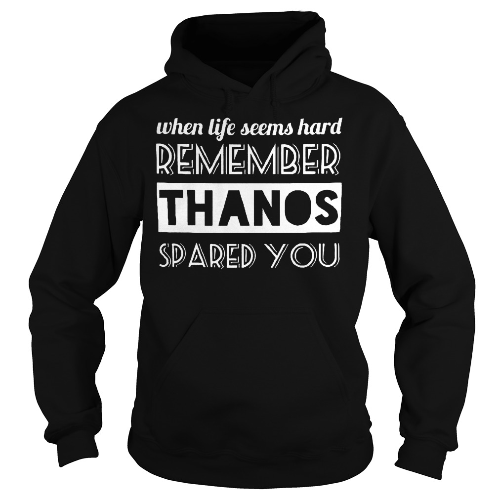When Life Seems Hard Remember Thanos Spared You T-Shirt 3 When Life Seems Hard Remember Thanos Spared You Hoodie