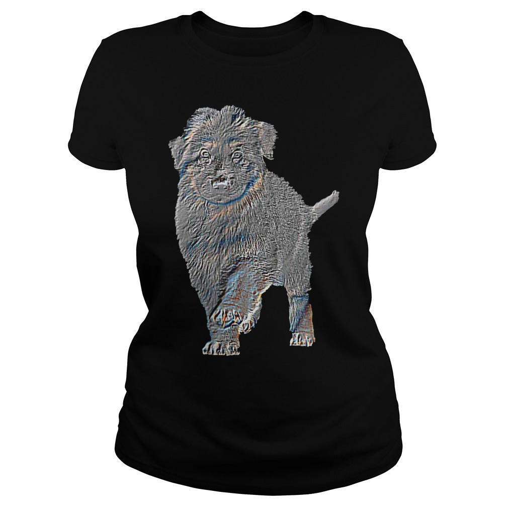 Wuff Star Long Haired German Shepherd Puppy T-Shirt 7 Wuff Star Long Haired German Shepherd Puppy Ladies