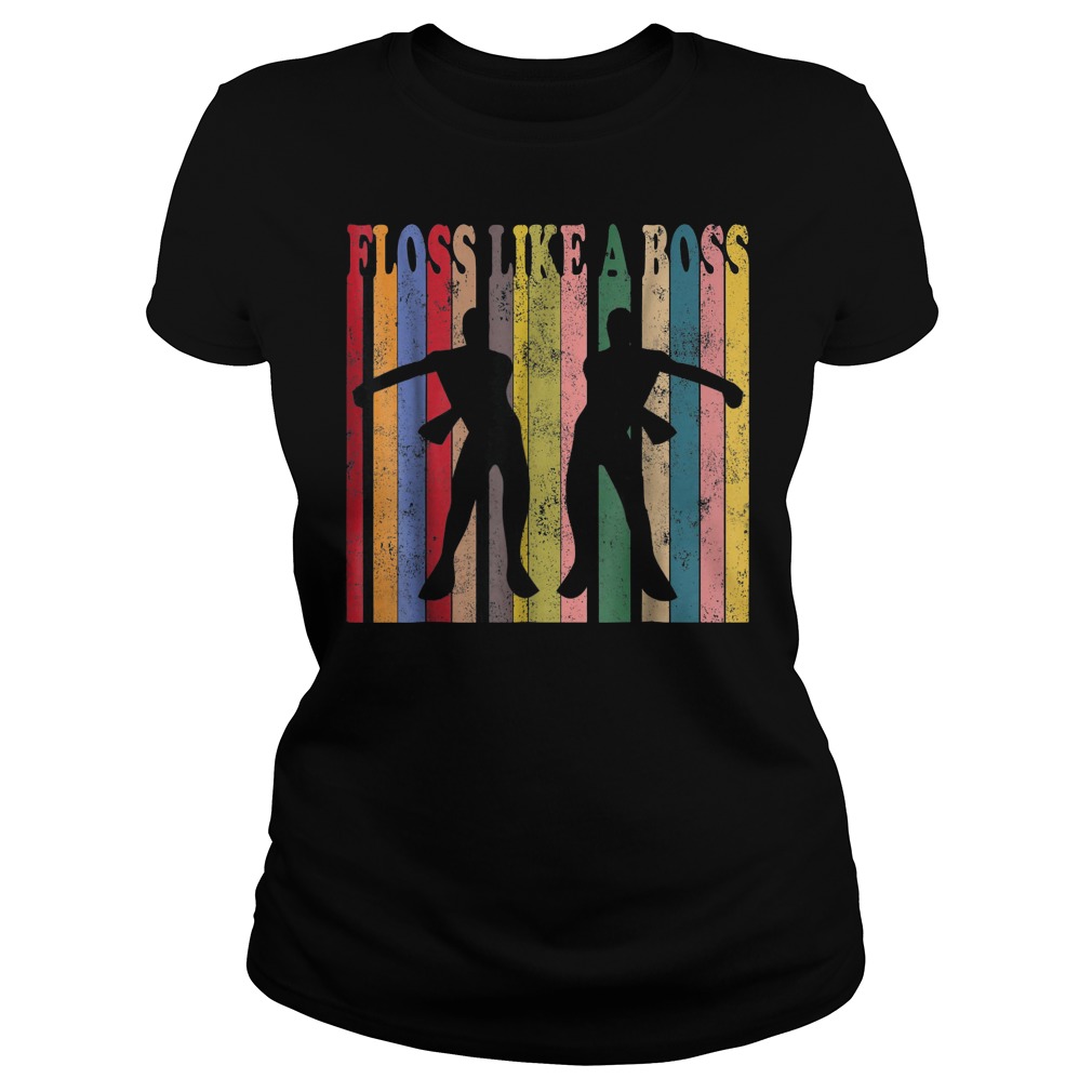 Flossing Dance Vintage Retro Floss Like A Boss T-Shirt 7 Flossing Dance Vintage Retro Floss Like A Boss T-Shirt Ladies Tee