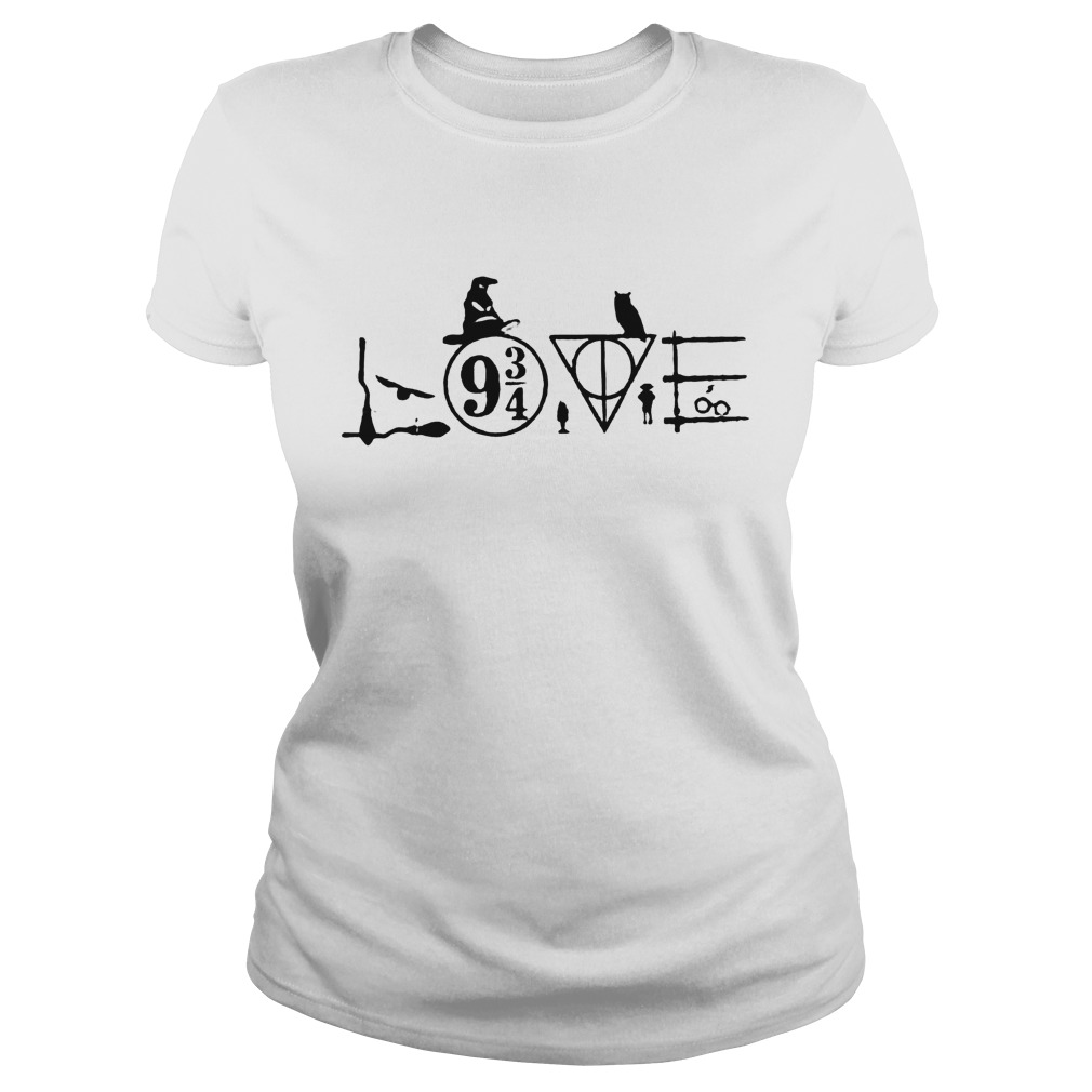 Harry Potter Witch Hat Love 9 3/4 Shirt 5 Harry Potter Witch Hat Love 9 3/4 Shirt Classic Ladies Tee